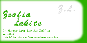 zsofia lakits business card