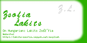 zsofia lakits business card